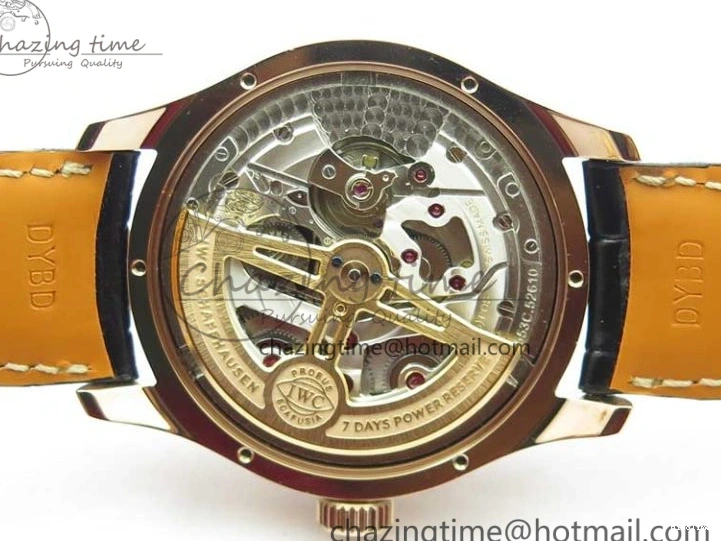 MIROTIME 0129 Elegant Portugieser Perpetual Calendar IW503302 RG V9F 1:1 Best Edition Gray Dial on Black Leather Strap A 7096